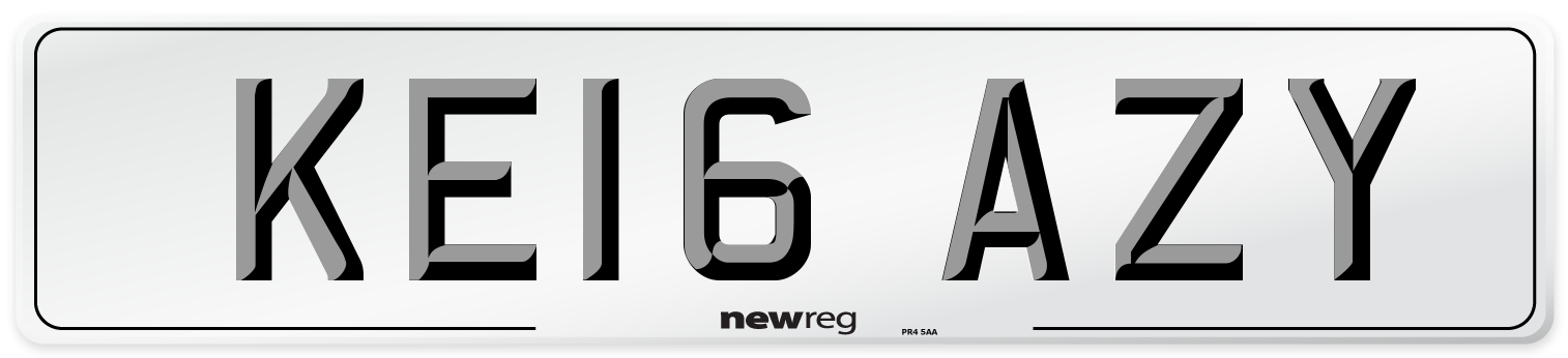 KE16 AZY Number Plate from New Reg